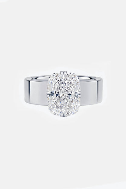 LIVIA – Cushion Cut Cigar Band Double Compass Prong Solitaire Setting AG & CO Jewellery