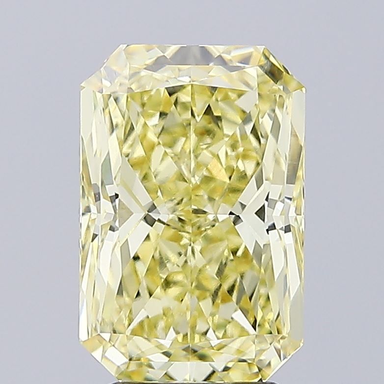 4.09ct radiant lab grown diamond (fancy intense yellow, clarity vs1, igi)