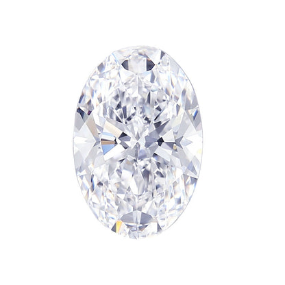 Oval Crushed Ice Moissanite Stone