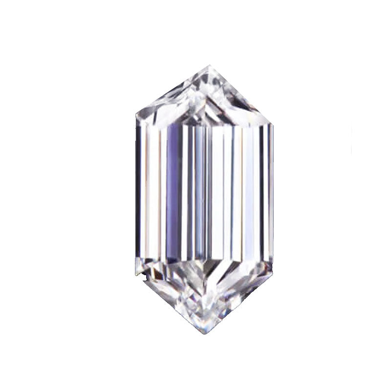 elongated hexagon moissanite stone