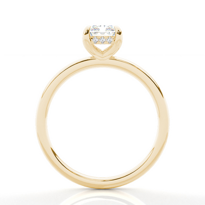Radiant Solitaire with Hidden Halo Engagement Diamond Ring AG & CO Jewellery