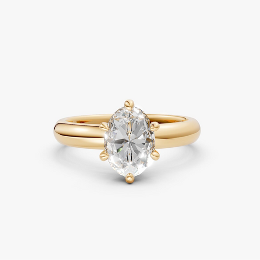 OLIVIA- Oval 6-Prong Solitaire Ring AG & CO Jewellery