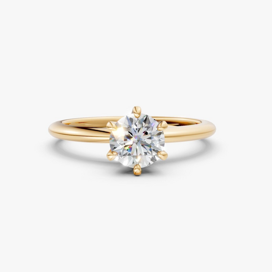 LILA - Round 6-Prong Solitaire Ring AG & CO Jewellery
