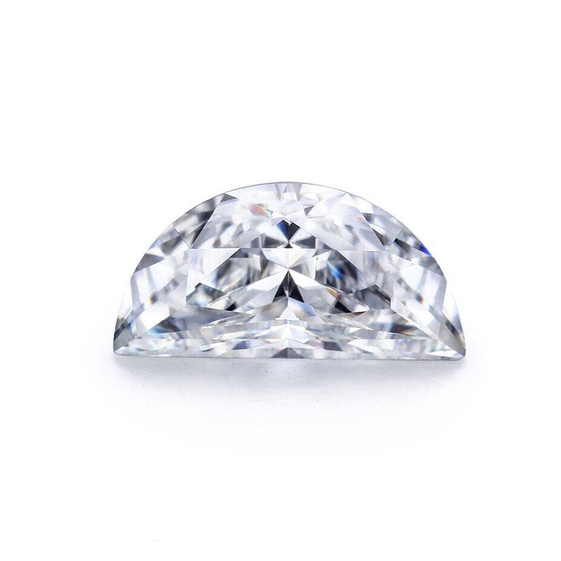 half moon moissanite stone