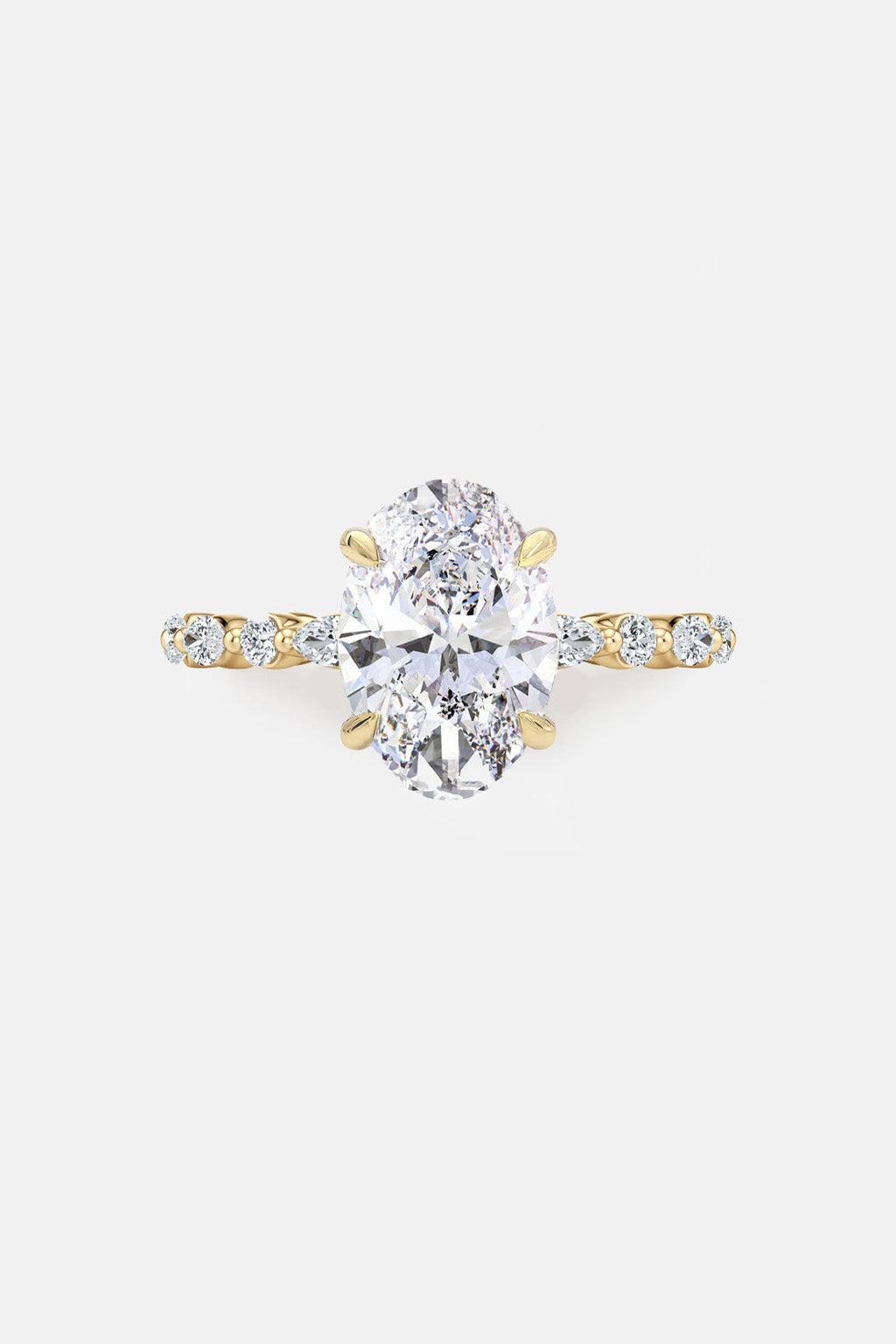 adelina - oval diamond engagement ring with marquise & round band accents ag & co jewellery