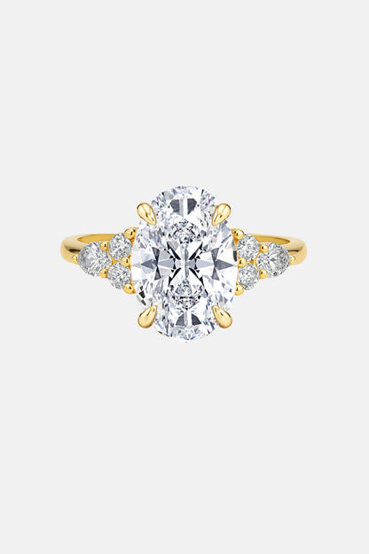 LIORA - Oval with Cluster Trio Accents AG & CO Jewellery