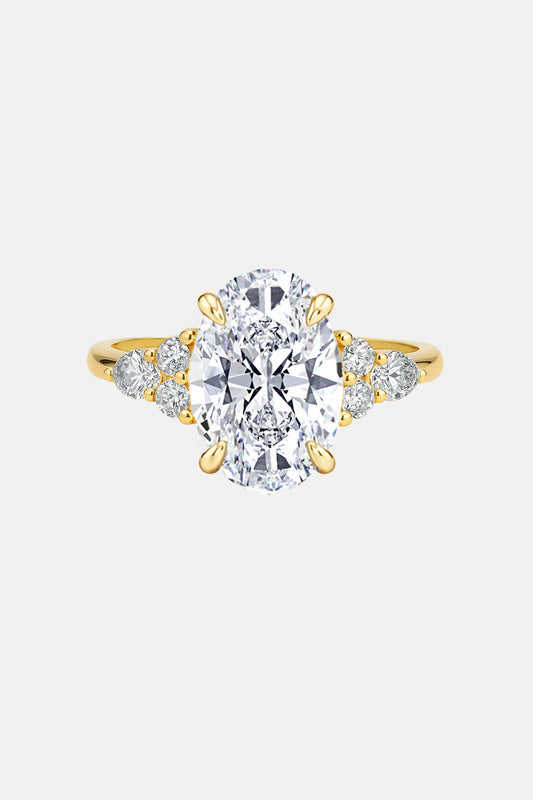 LIORA - Oval with Cluster Trio Accents AG & CO Jewellery