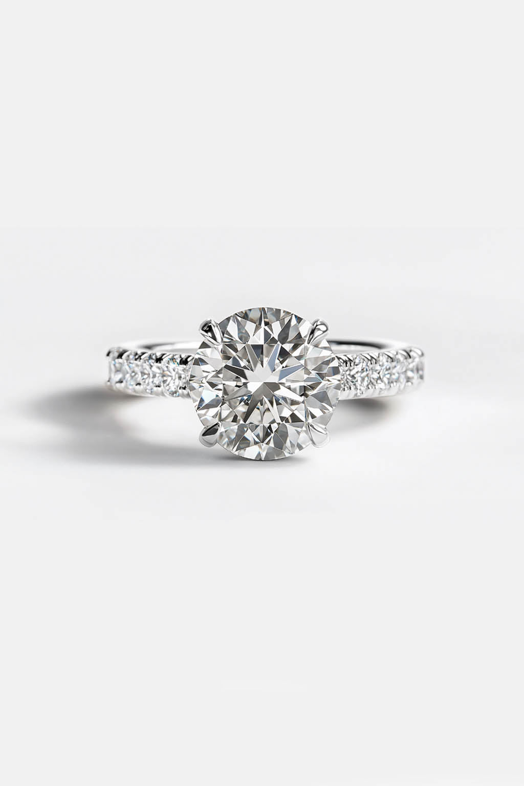 1.00-6.00ct round brilliant lab grown round solitaire engagement ring with hidden halo & pave diamond band in 14k gold ag & co jewellery