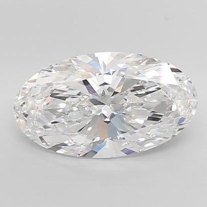 Moval Lab Grown Diamond Elongated Oval 8.50ct (Colour E, Clarity VS1, IGI Certified)