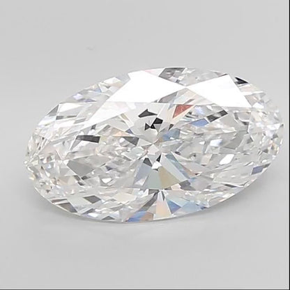 Moval Lab Grown Diamond Elongated Oval  5.50ct (Colour D, Clarity VVS2, IGI Certified)