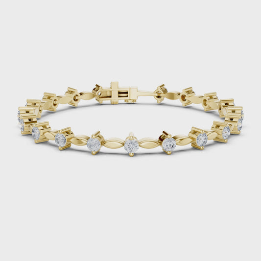 CELENYA — Marquise Link Diamond Bracelet