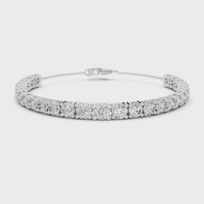ALTHEA — Grand Round Brilliant Diamond Tennis Bracelet