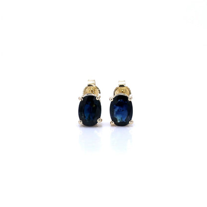 1.90ct Genuine Blue Sapphire Earrings