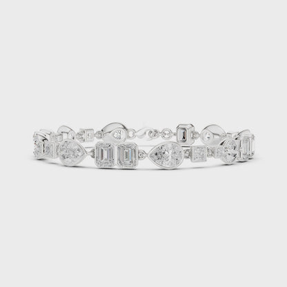 ELLE — Mixed Bezel Diamond Tennis Bracelet