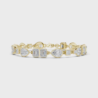 ELLE — Mixed Bezel Diamond Tennis Bracelet