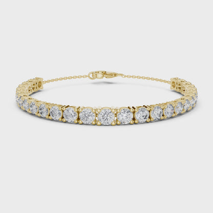 ALTHEA — Grand Round Brilliant Diamond Tennis Bracelet