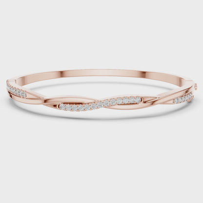 AMÉLINE — Diamond Twist Bangle