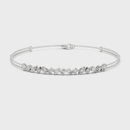 ISOLA — Mixed-Cut Diamond Chain Bracelet