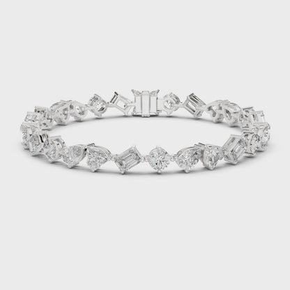 VALERENE — Mixed Cut Diamond Tennis Bracelet