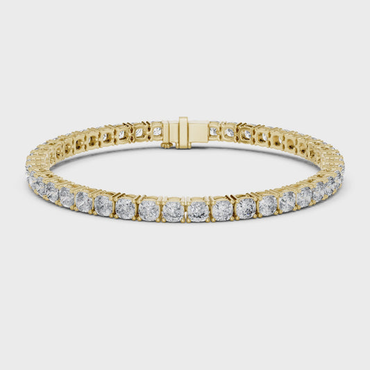 SEREN — Round Brilliant Diamond Tennis Bracelet