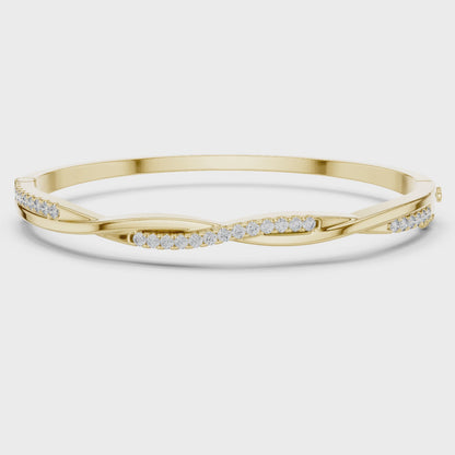 AMÉLINE — Diamond Twist Bangle