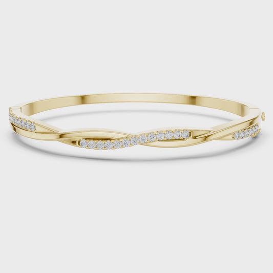 AMÉLINE — Diamond Twist Bangle