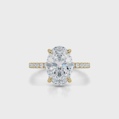 CHARLIE Oval Hidden Halo Pavé