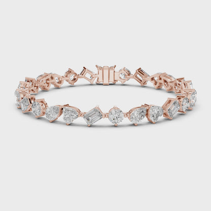 VALERENE — Mixed Cut Diamond Tennis Bracelet