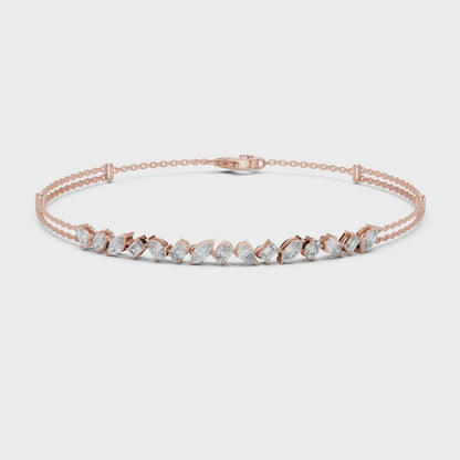 ISOLA — Mixed-Cut Diamond Chain Bracelet