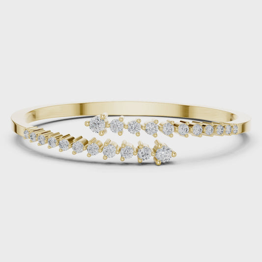 ELENYA — Diamond Bypass Bangle