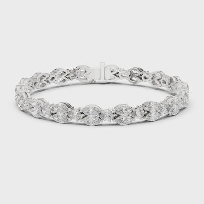 LEONORA — Marquise & Pear Diamond Tennis Bracelet
