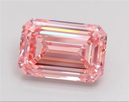 3.00ct Emerald Pink Lab Grown Diamond (Colour Fancy Vivid Pink, Clarity VS1, IGI Certified)