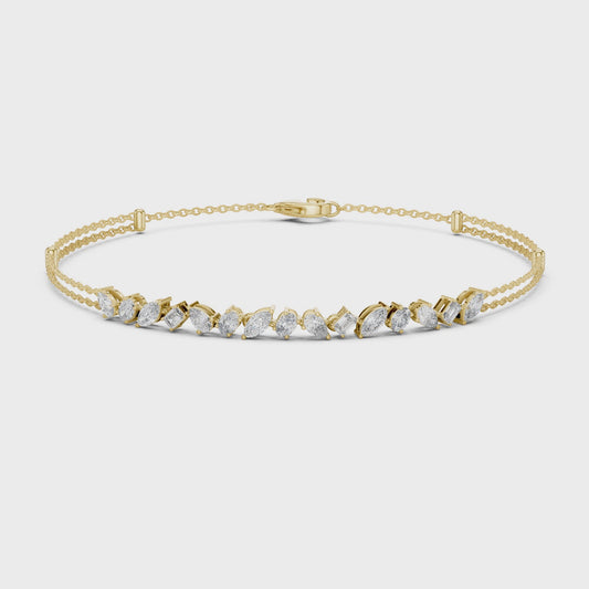 ISOLA — Mixed-Cut Diamond Chain Bracelet