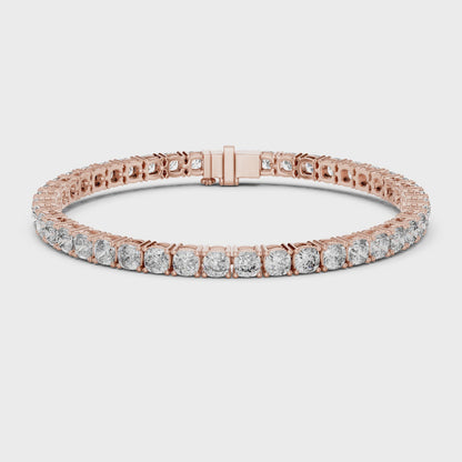 SEREN — Round Brilliant Diamond Tennis Bracelet