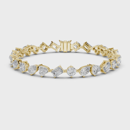 VALERENE — Mixed Cut Diamond Tennis Bracelet
