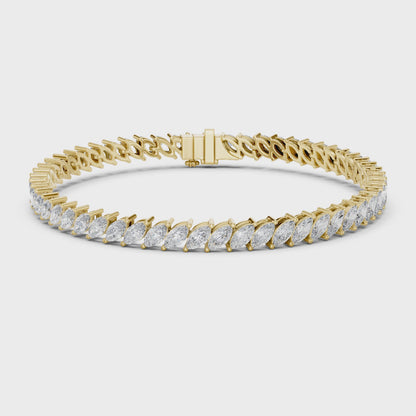 AMELINE — Marquise Diamond Tennis Bracelet