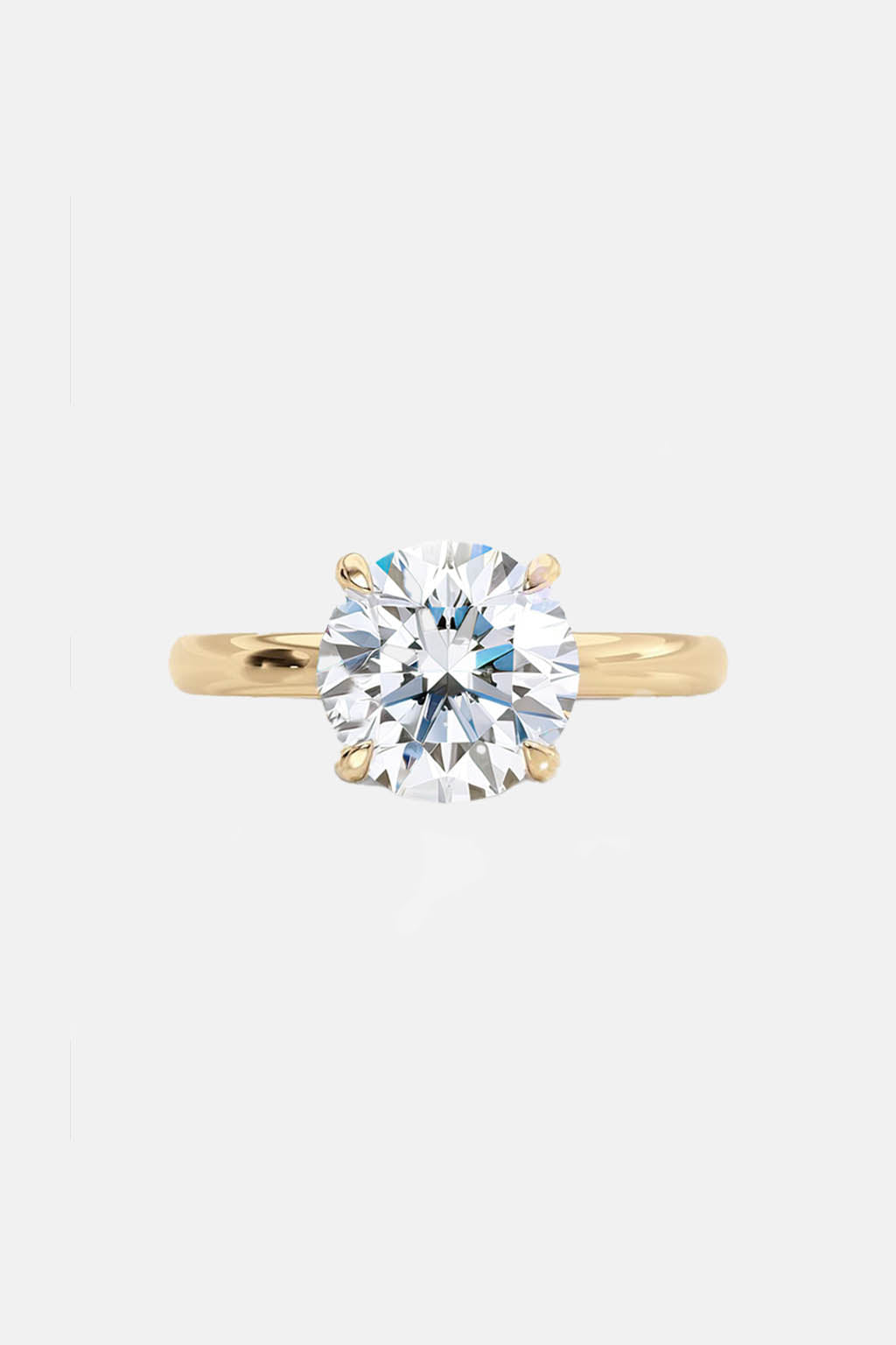 4.00CT Solitaire Lab Grown Diamond Engagement Ring 18K Solid Gold AG & CO Jewellery