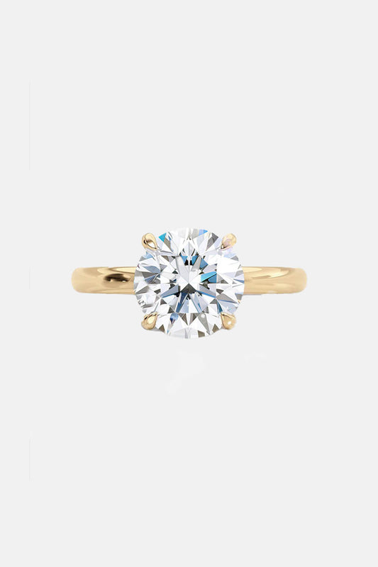 4.00CT Solitaire Lab Grown Diamond Engagement Ring 18K Solid Gold AG & CO Jewellery