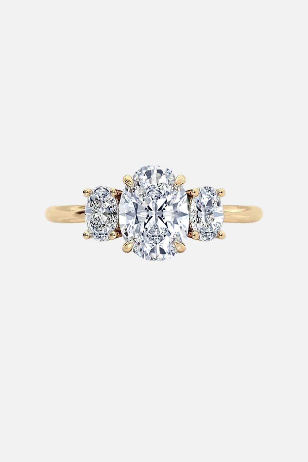 harper - three stone trilogy engagement ring