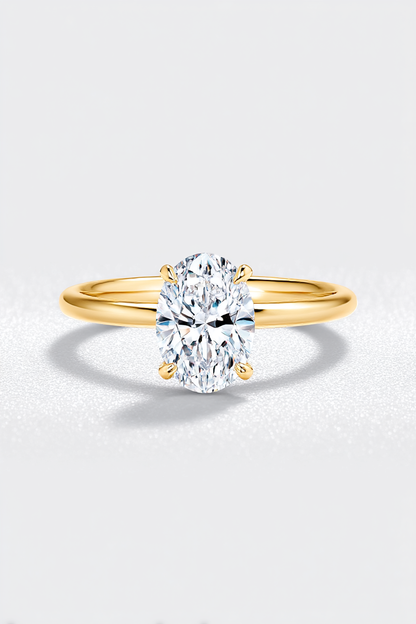 Oval Cut Moissanite Solitaire Ring AG & CO Jewellery