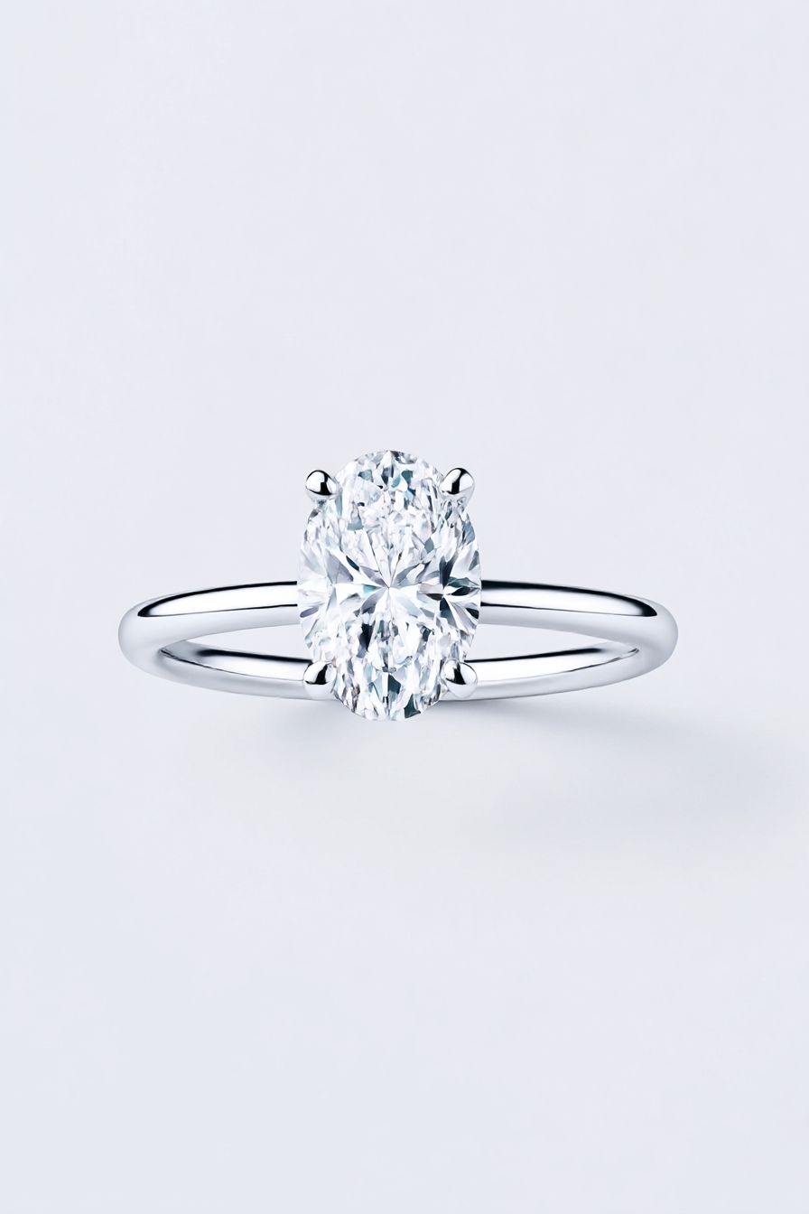 Oval Cut Moissanite Solitaire Ring (1CT-7CT) AG & CO Jewellery