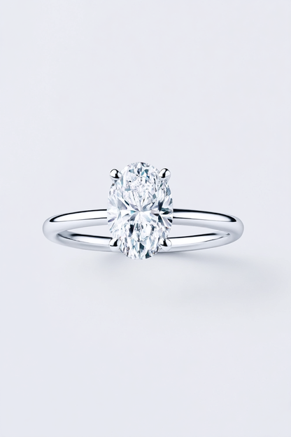 Oval Cut Moissanite Solitaire Ring (1CT-7CT) AG & CO Jewellery