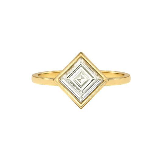 Prism - Asscher Bezel Set Diamond Engagement Ring AG & CO Jewellery