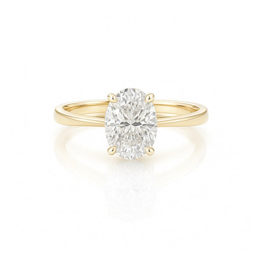 Cecilia - Classic Solitaire Setting with hidden halo AG & CO Jewellery