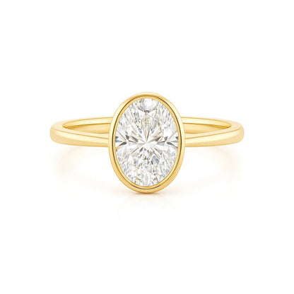 Bezel Solitaire Diamond Engagement Ring AG & CO Jewellery